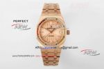 IPF Replica Audemars Piguet Royal Oak 37mm Rose Gold Rainbow Diamond Bezel